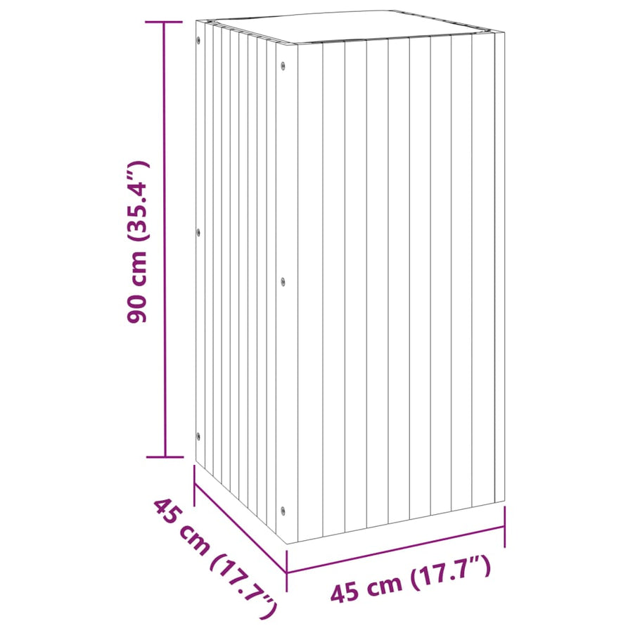Plantenbak Massief Acaciahout 45 x 45 x 90 cm