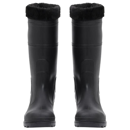 Regenlaarzen met verwijderbare sokken maat 41 PVC zwart