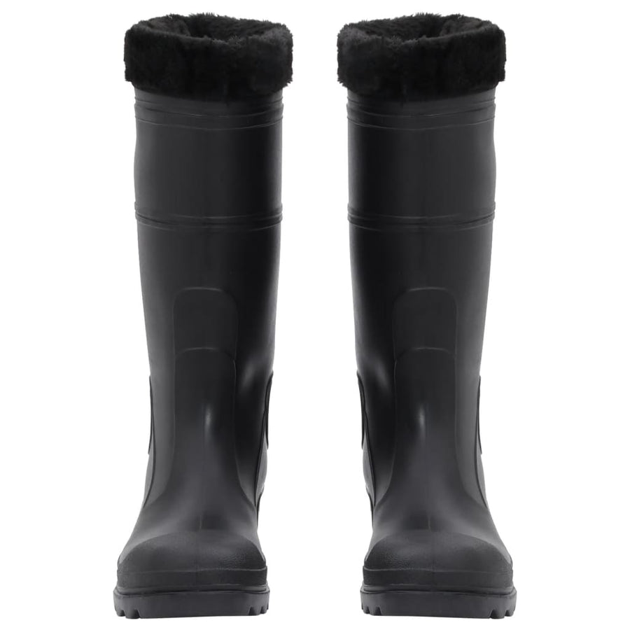 Regenlaarzen met verwijderbare sokken maat 41 PVC zwart