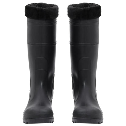 Regenlaarzen met verwijderbare sokken maat 42 PVC zwart