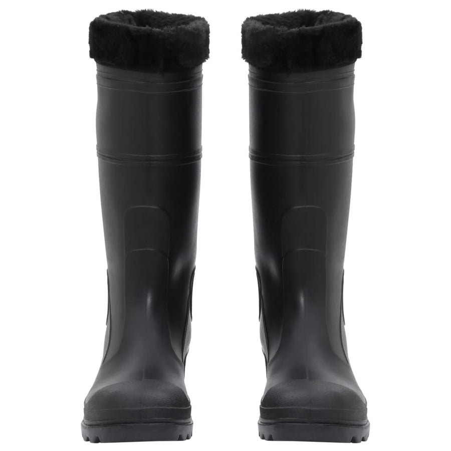 Regenlaarzen met verwijderbare sokken maat 42 PVC zwart