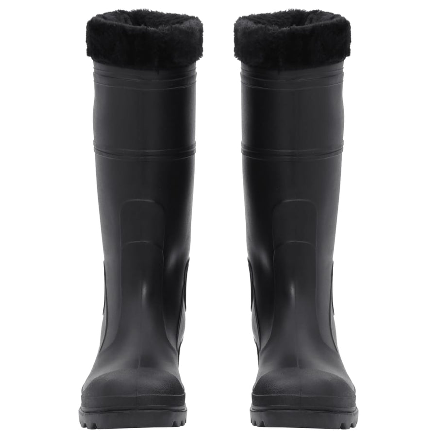 Regenlaarzen met verwijderbare sokken maat 43 PVC zwart