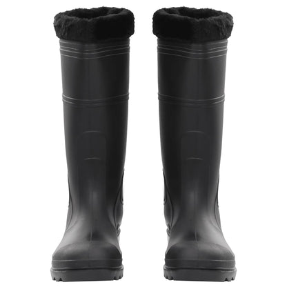 Regenlaarzen met verwijderbare sokken maat 45 PVC zwart