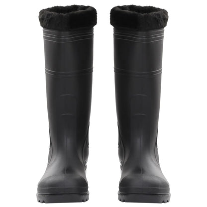 Regenlaarzen met verwijderbare sokken maat 46 PVC zwart