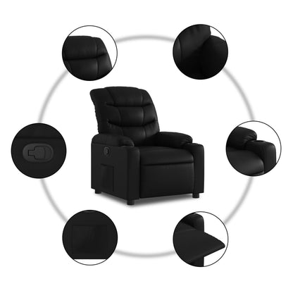 Fauteuil Verstelbaar Kunstleer Zwart Nee Handmatig verstelbaar