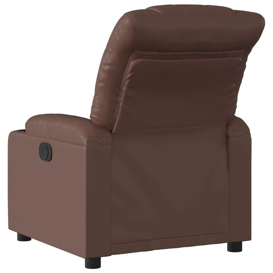 Fauteuil verstelbaar kunstleer bruin