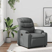 Fauteuil verstelbaar kunstleer grijs 75x93x99 cm