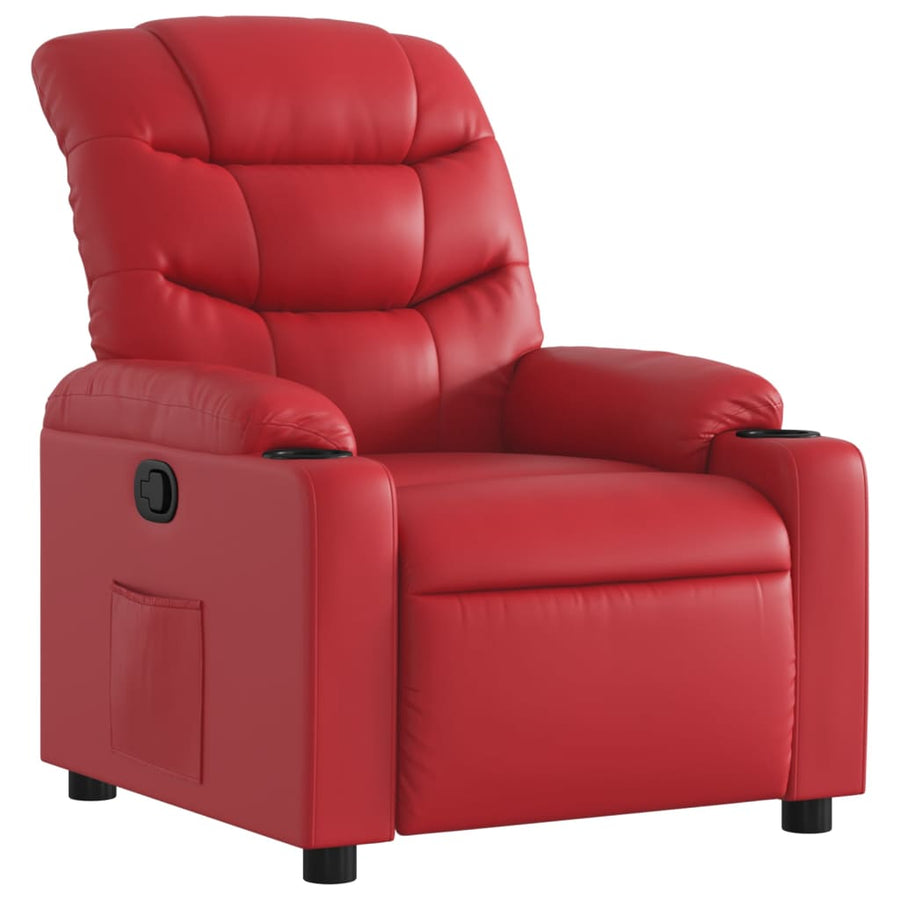 Fauteuil verstelbaar kunstleer rood