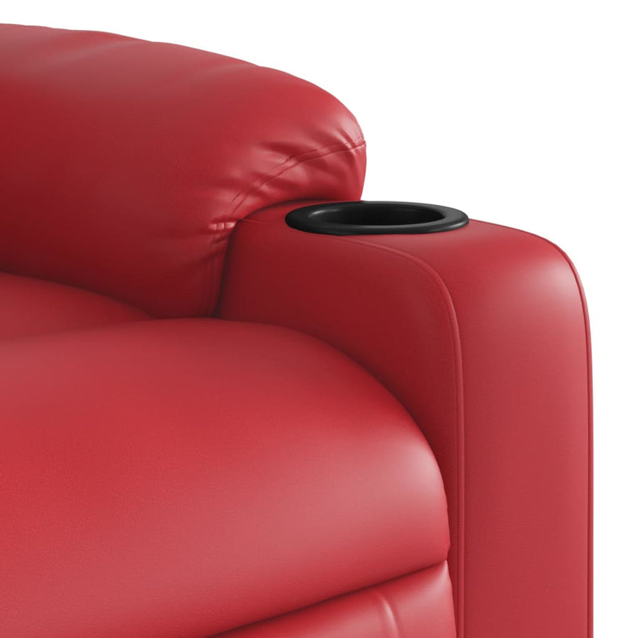 Fauteuil verstelbaar kunstleer rood