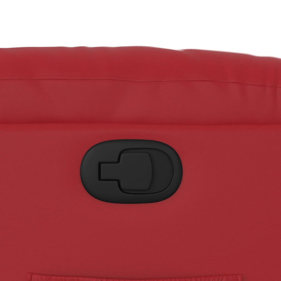 Fauteuil verstelbaar kunstleer rood