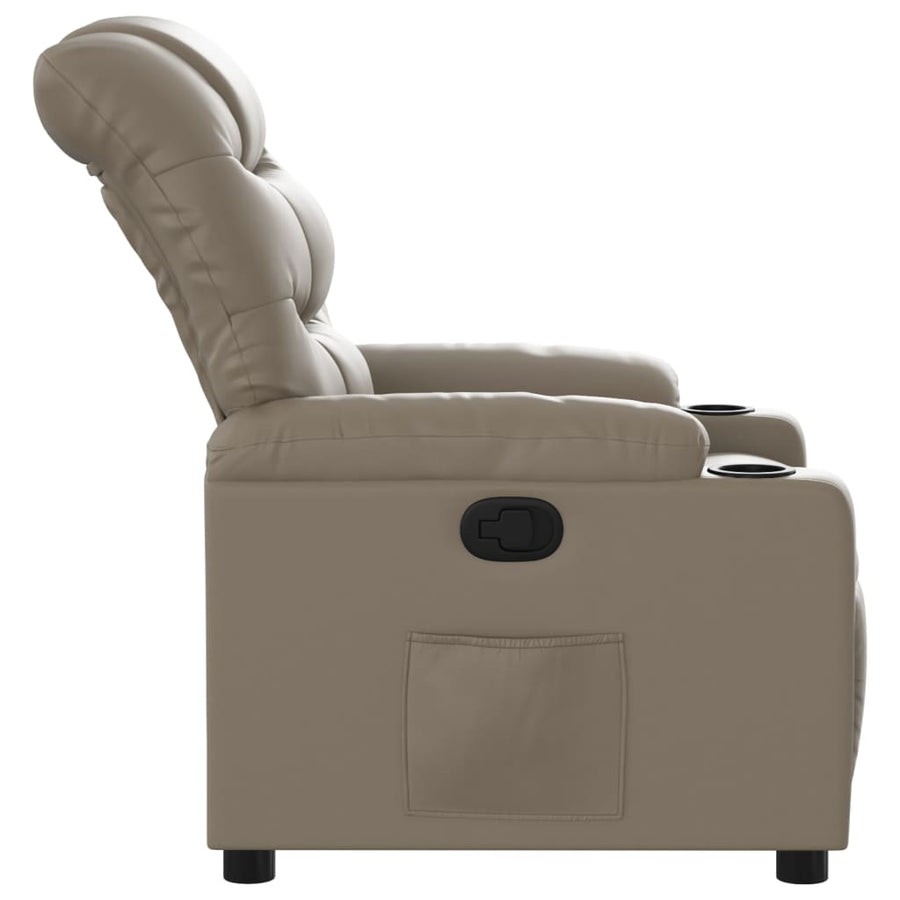 Fauteuil Verstelbaar Kunstleer Kleurig Cappuccino Nee Handmatig verstelbaar