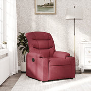 Fauteuil verstelbaar stof wijnrood 75x93x99 cm