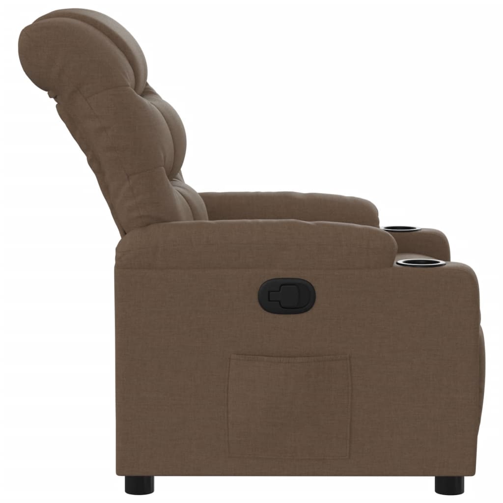Fauteuil verstelbaar stof bruin 1 Nee