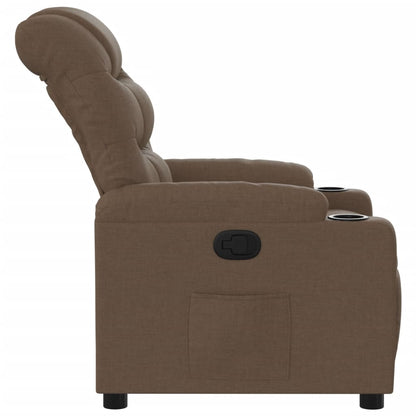 Fauteuil verstelbaar stof bruin 1 Nee