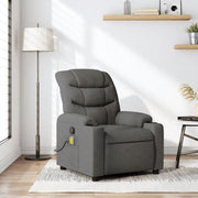 Massagestoel verstelbaar stof donkergrijs 75,5x93x99,5 cm