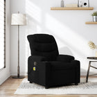 Massagestoel verstelbaar stof zwart 75,5x93x99,5 cm