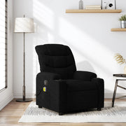 Massagestoel verstelbaar stof zwart 75,5x93x99,5 cm
