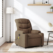 Massage chair adjustable fabric brown