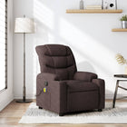 Massagestoel verstelbaar stof donkerbruin 75,5x93x99,5 cm