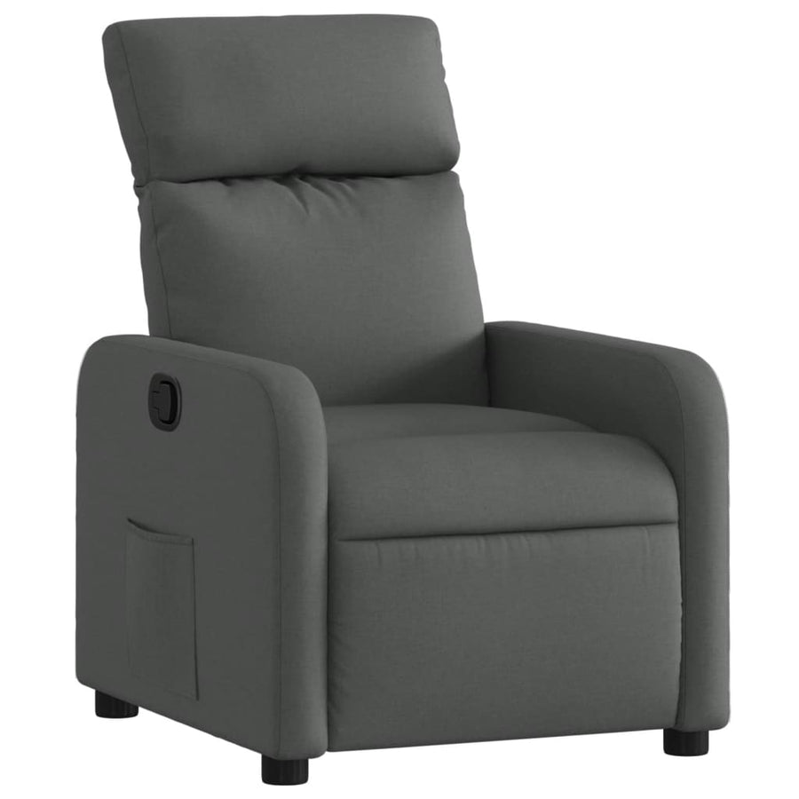 Fauteuil verstelbaar stof donkergrijs 1 Nee