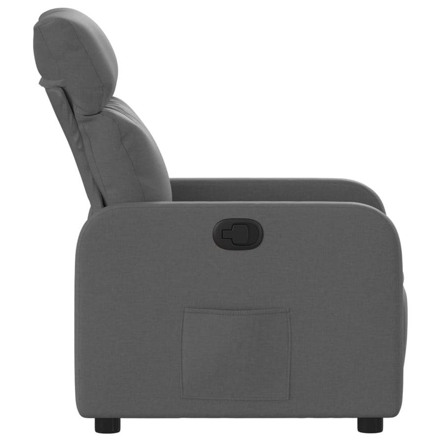 Fauteuil verstelbaar stof donkergrijs 1 Nee