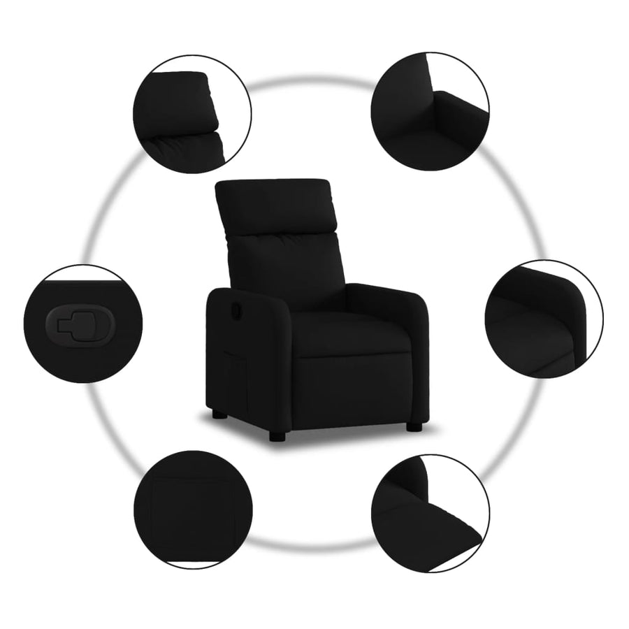 Fauteuil Verstelbaar Stof Zwart Handmatig verstelbaar Nee