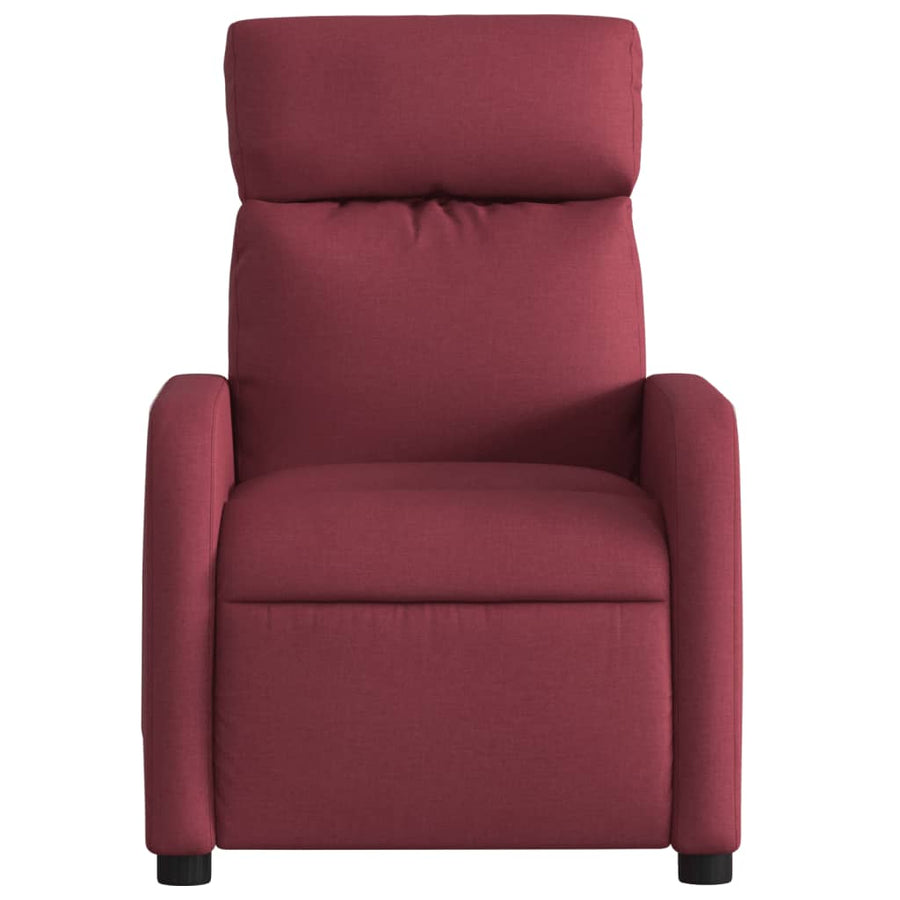 Fauteuil verstelbaar stof wijnrood Nee Handmatig verstelbaar
