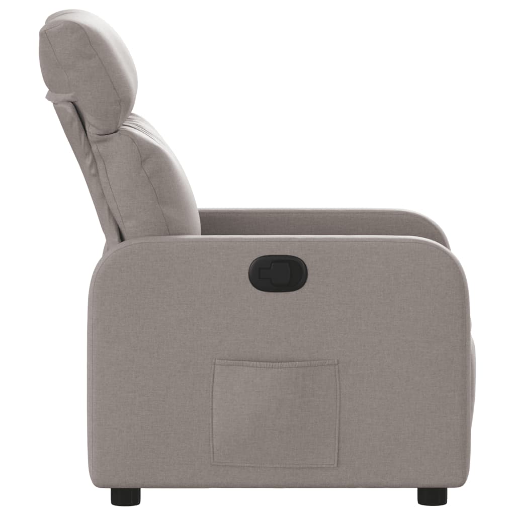 Fauteuil verstelbaar stof taupe 1 Nee