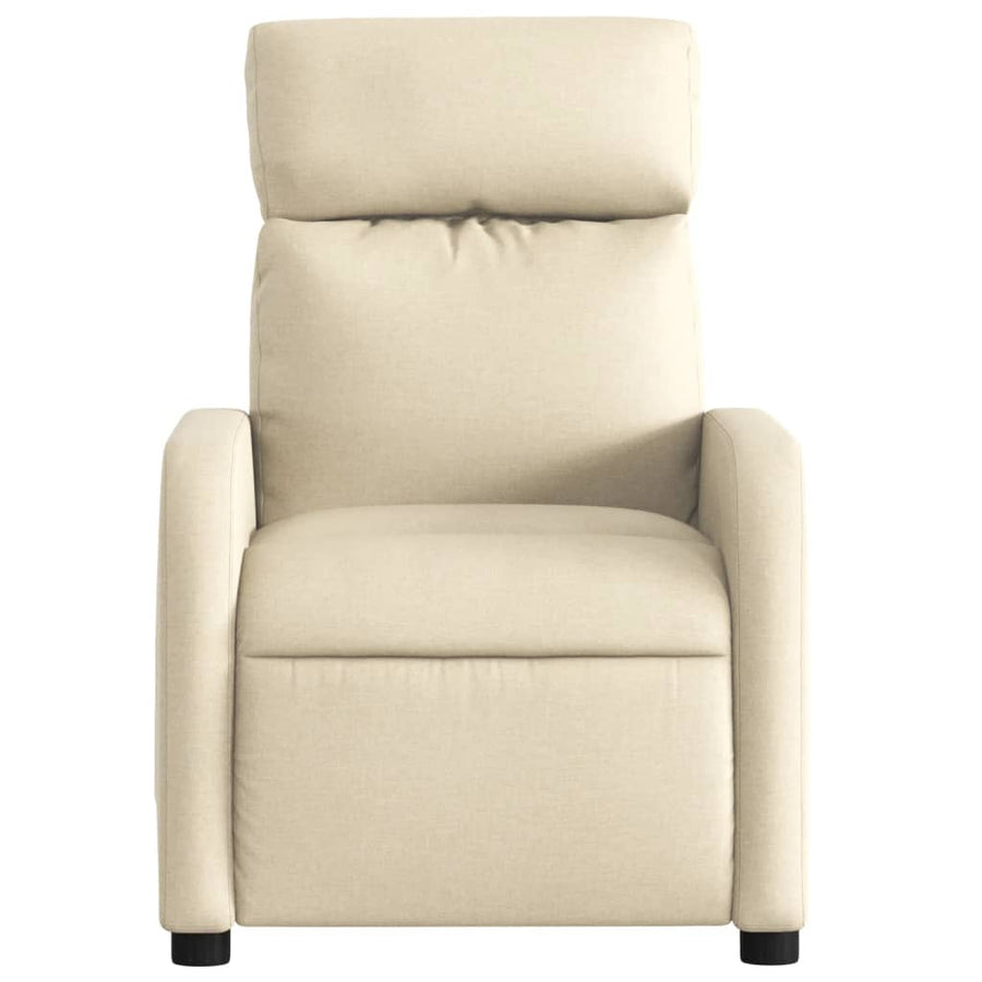 Fauteuil verstelbaar stof crèmekleurig 1 Nee
