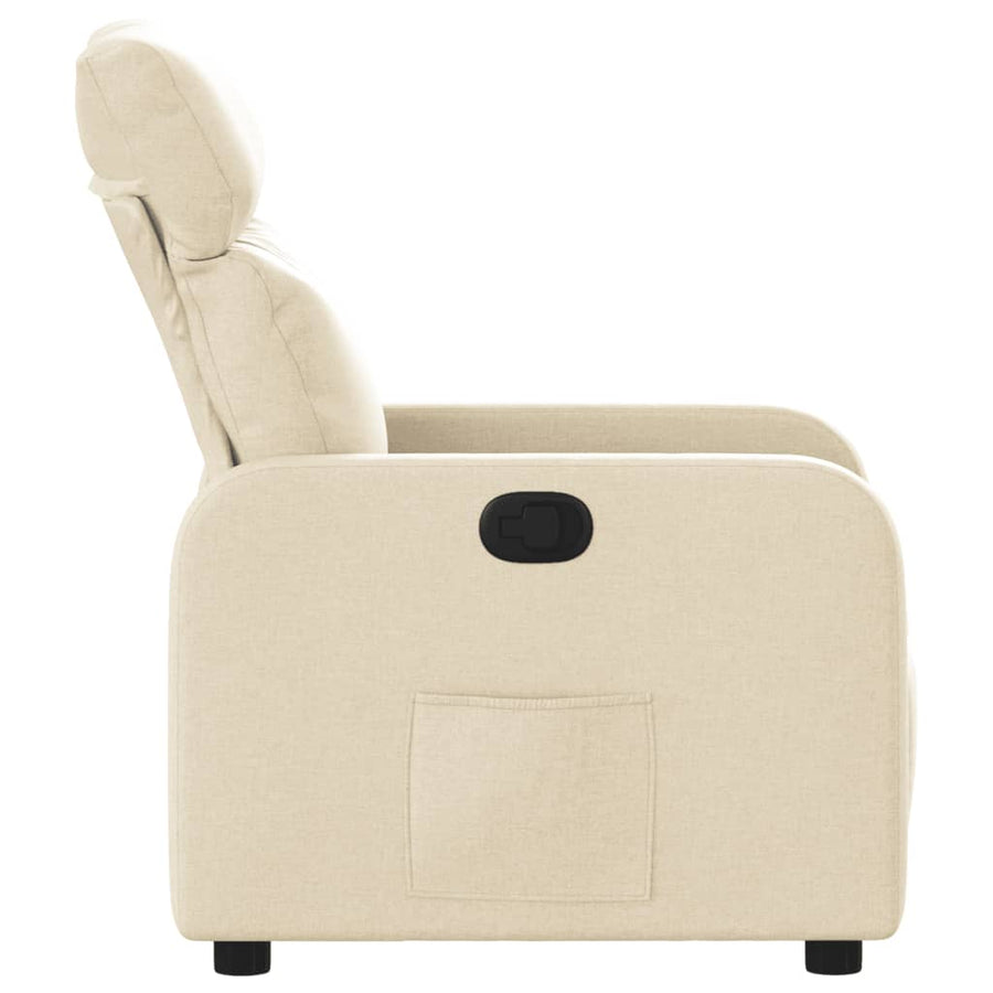 Fauteuil verstelbaar stof crèmekleurig 1 Nee