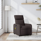 Adjustable Massage Chair Fabric Dark Brown