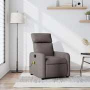 Massagestoel stof taupe verstelbaar