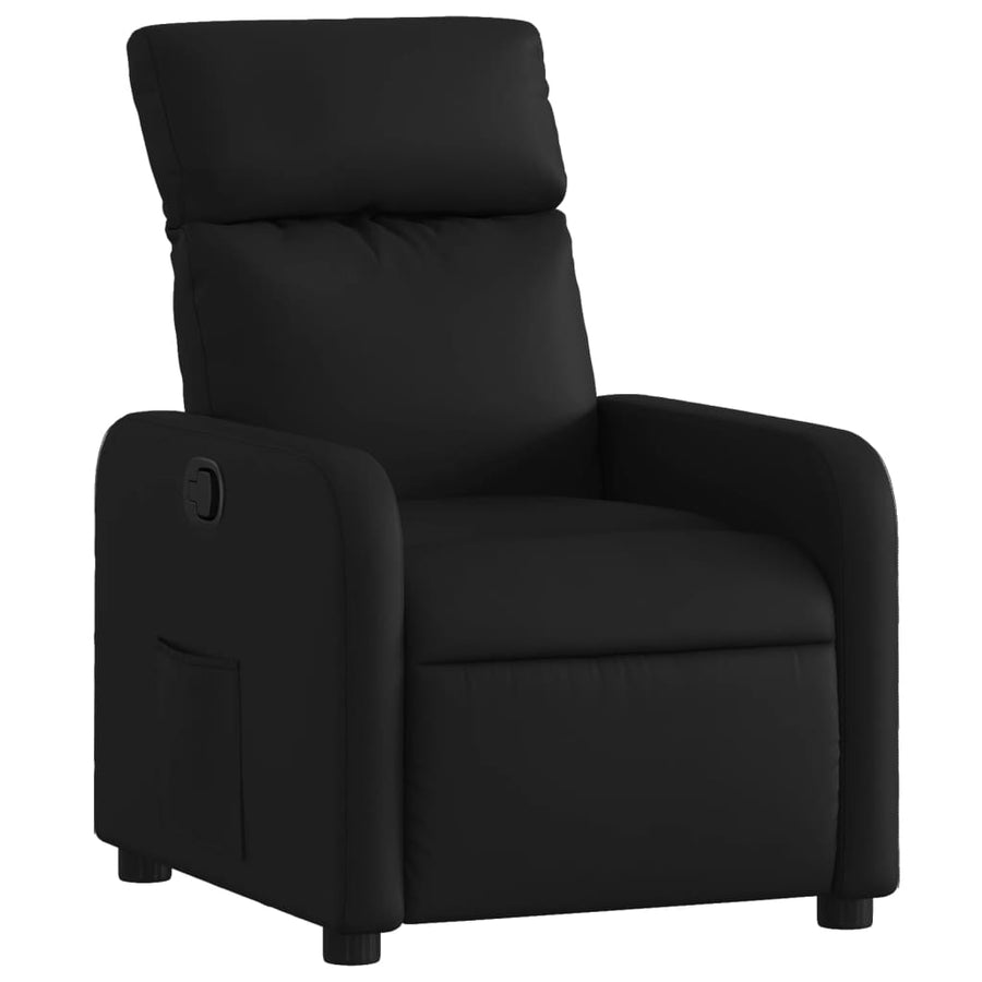 Fauteuil Verstelbaar Kunstleer Zwart Handmatig verstelbaar Nee
