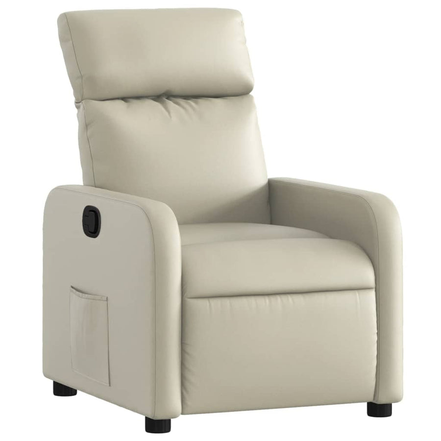 Fauteuil verstelbaar kunstleer crèmekleurig 1 Nee