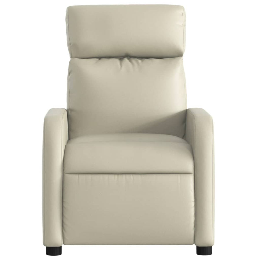 Fauteuil verstelbaar kunstleer crèmekleurig 1 Nee