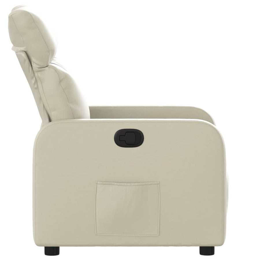Fauteuil verstelbaar kunstleer crèmekleurig 1 Nee