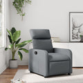 Armchair adjustable faux leather grey