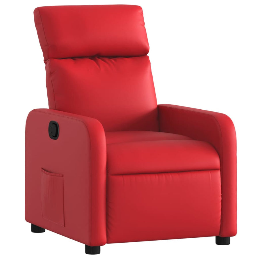 Fauteuil verstelbaar kunstleer rood Nee Handmatig verstelbaar