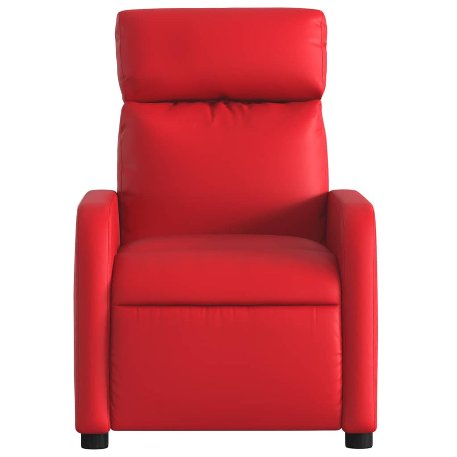 Fauteuil verstelbaar kunstleer rood Nee Handmatig verstelbaar