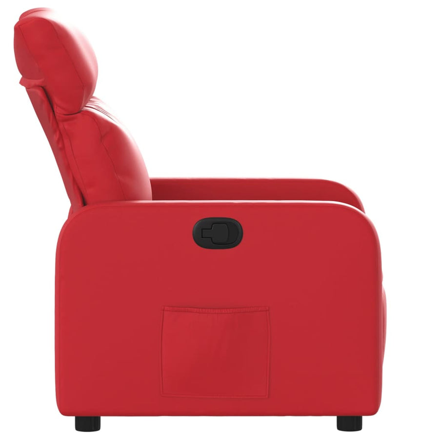 Fauteuil verstelbaar kunstleer rood Nee Handmatig verstelbaar