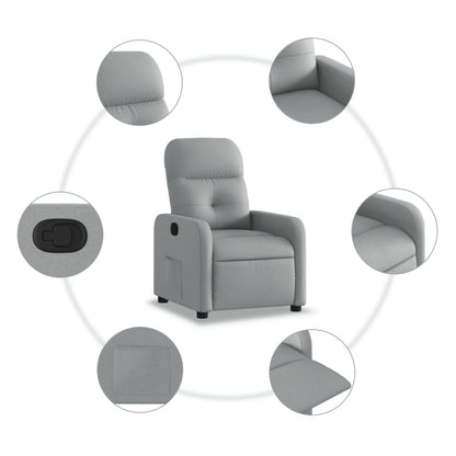 Fauteuil Verstelbaar Stof Lichtgrijs Handmatig verstelbaar Nee