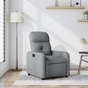 Fauteuil verstelbaar stof lichtgrijs 66x89x96 cm