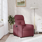Fauteuil verstelbaar stof wijnrood