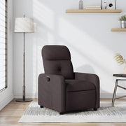 Fauteuil verstelbaar stof donkerbruin