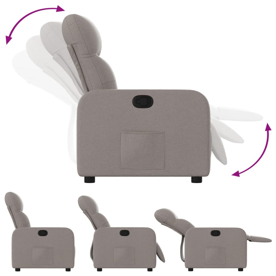 Fauteuil Verstelbaar Stof Taupe Handmatig verstelbaar Nee