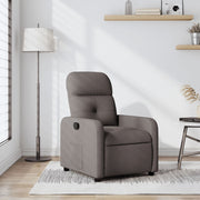 Fauteuil verstelbaar stof taupe 66x89x96 cm