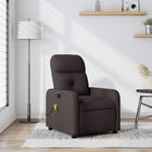 Adjustable Massage Chair Fabric Dark Brown