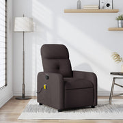 Massagestoel donkerbruin stof