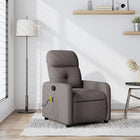 Massagestoel verstelbaar stof taupe 66x89x96 cm