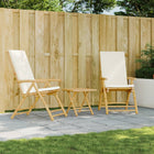 Garden chairs 2 pcs foldable with cushions bamboo